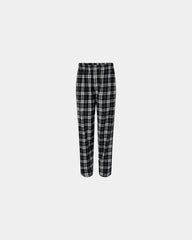 Custom cotton flannel pajama pants for men - Black/ White