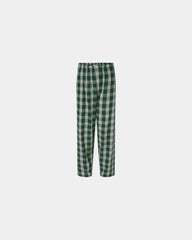 Custom cotton flannel pajama pants for men - Green/ Oxford Buffalo