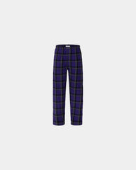 Custom cotton flannel pajama pants for men - Purple Mcintosh Plaid