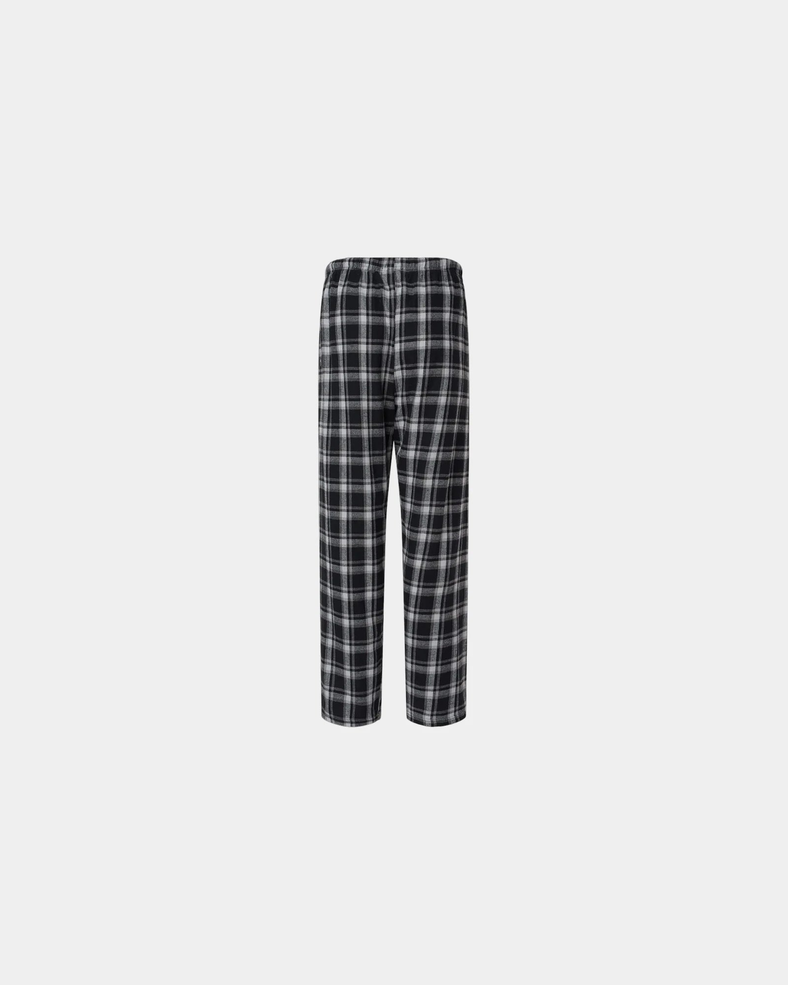 Custom cotton flannel pajama pants for men - Heritage Black Plaid