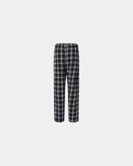 Custom cotton flannel pajama pants for men - Heritage Black Plaid