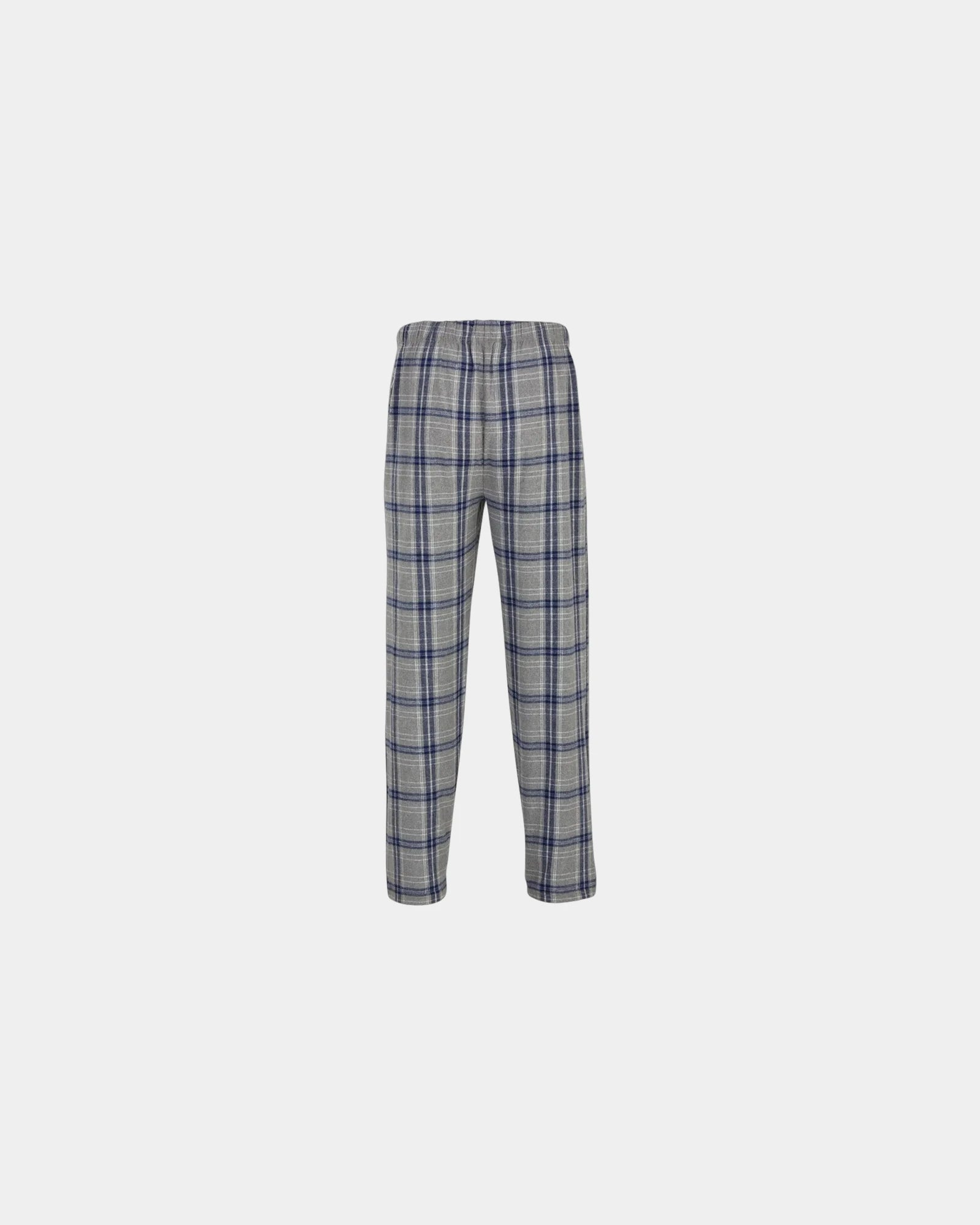 Custom cotton flannel pajama pants for men - Oxford Heather/ Navy Kingston