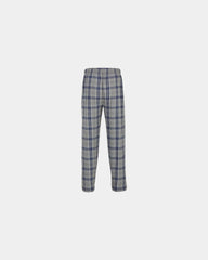 Custom cotton flannel pajama pants for men - Oxford Heather/ Navy Kingston