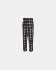 Custom cotton flannel pajama pants for men - Navy/ Gold