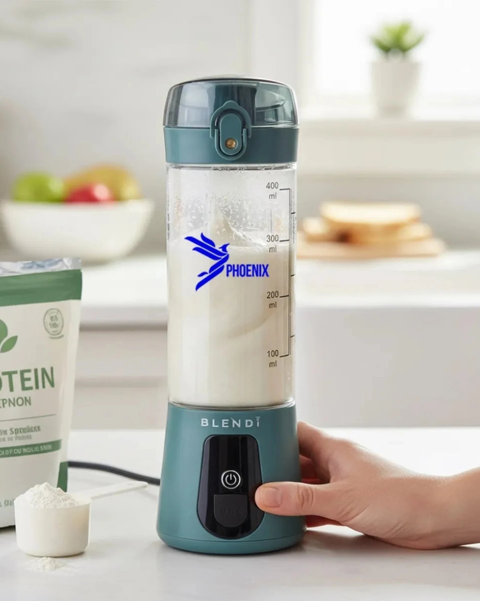 Custom portable blender 17 oz rechargeable travel bottle - 2