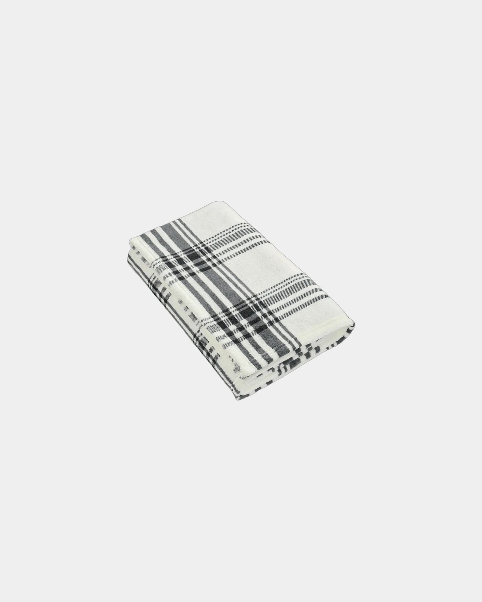 Custom plush blanket Port Authority Ultra Plush 50" x 60" - Black/ White Plaid