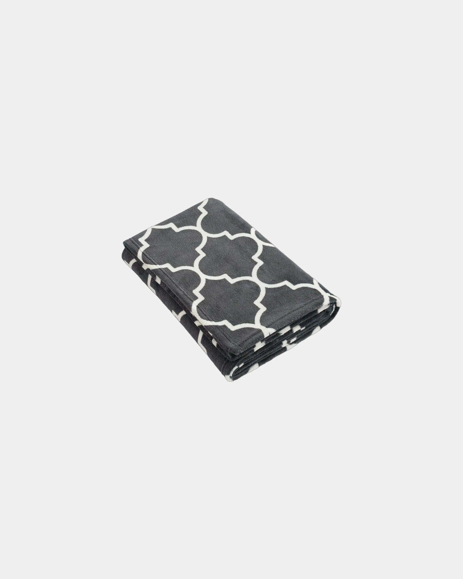 Custom plush blanket Port Authority Ultra Plush 50" x 60" - Graphite/ Quatrefoil