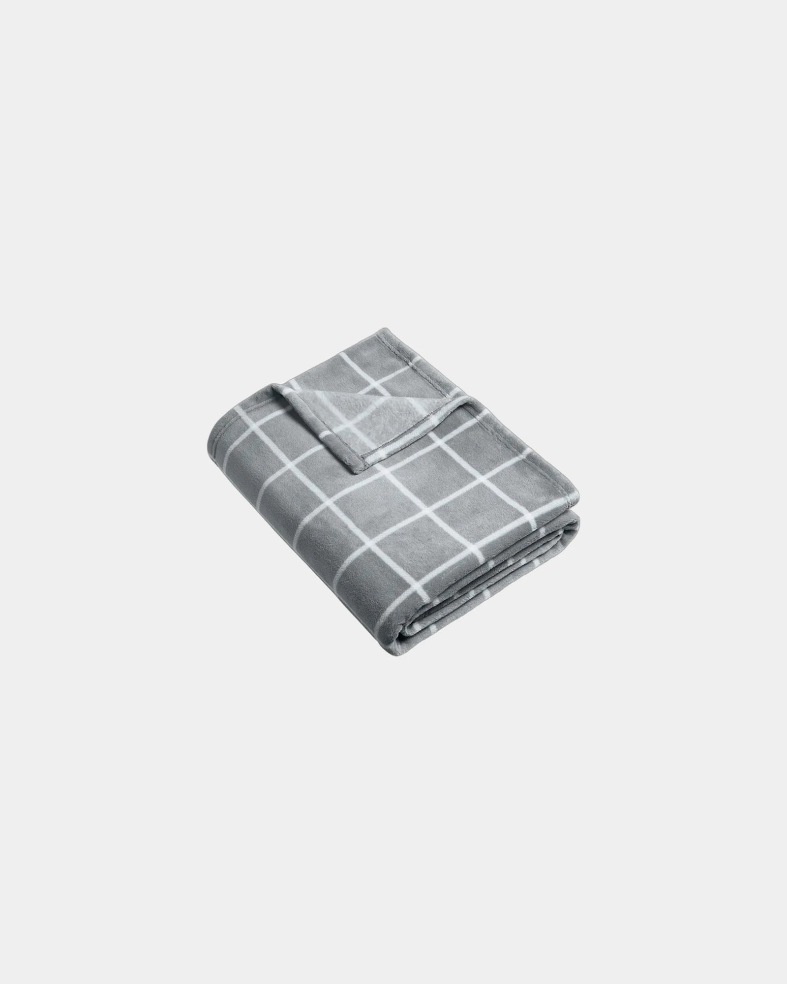 Custom plush blanket Port Authority Ultra Plush 50" x 60" - Gusty Grey/ Marshmallow Check