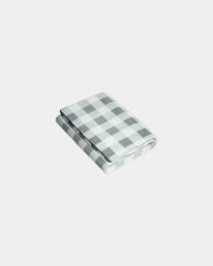 Custom plush blanket Port Authority Ultra Plush 50" x 60" - Marshmallow/ Monument Grey Check