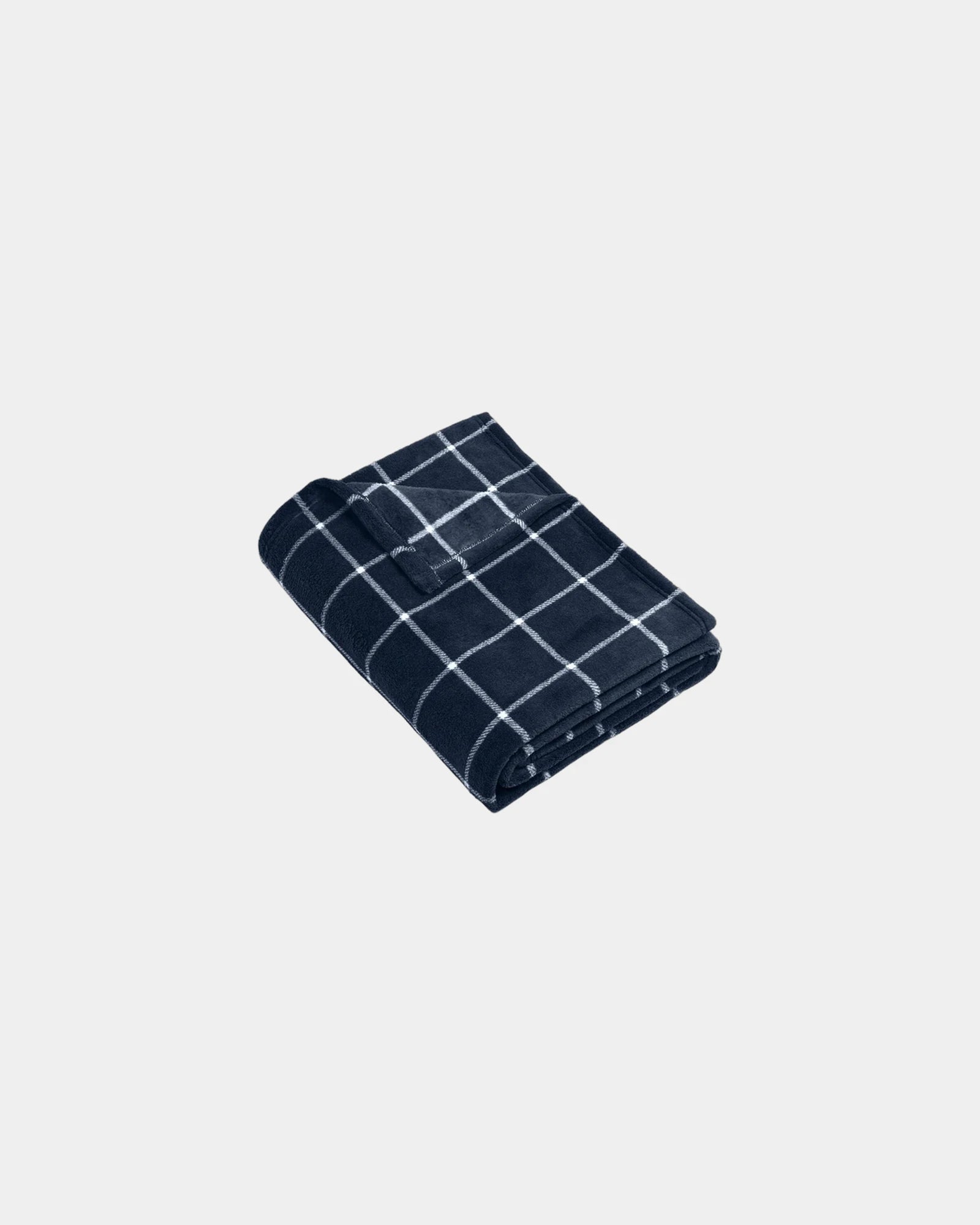 Custom plush blanket Port Authority Ultra Plush 50" x 60" - River Blue Navy/ Marshmallow Check