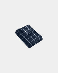 Custom plush blanket Port Authority Ultra Plush 50" x 60" - River Blue Navy/ Marshmallow Check
