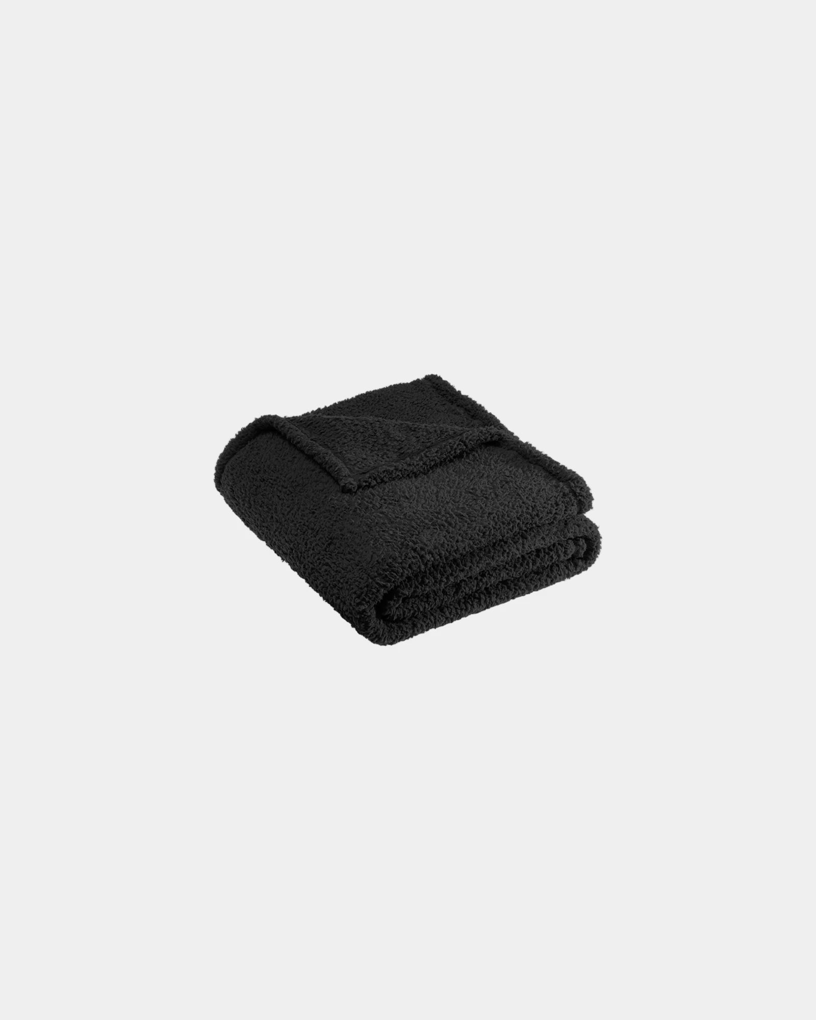 Custom faux shearling blanket Port Authority Cozy - Black