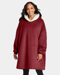 Custom Port Authority Mountain Lodge Wearable Blanket - Red Rhubarb