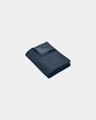 Custom cotton fleece sweatshirt blanket 50" x 60" - Heather Navy
