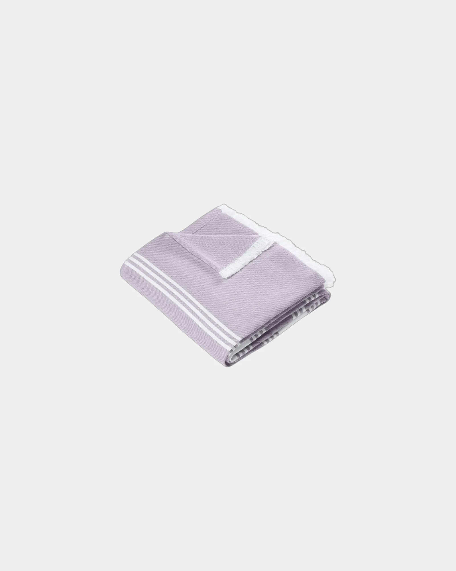 Custom cotton beach throw Port Authority 70" x 38.5" - Dusky Orchid/ White