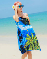 Custom sublimated 25" x 50" microfiber beach towel - 3
