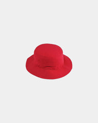 Custom cotton twill crusher bucket hat with eyelets - Red