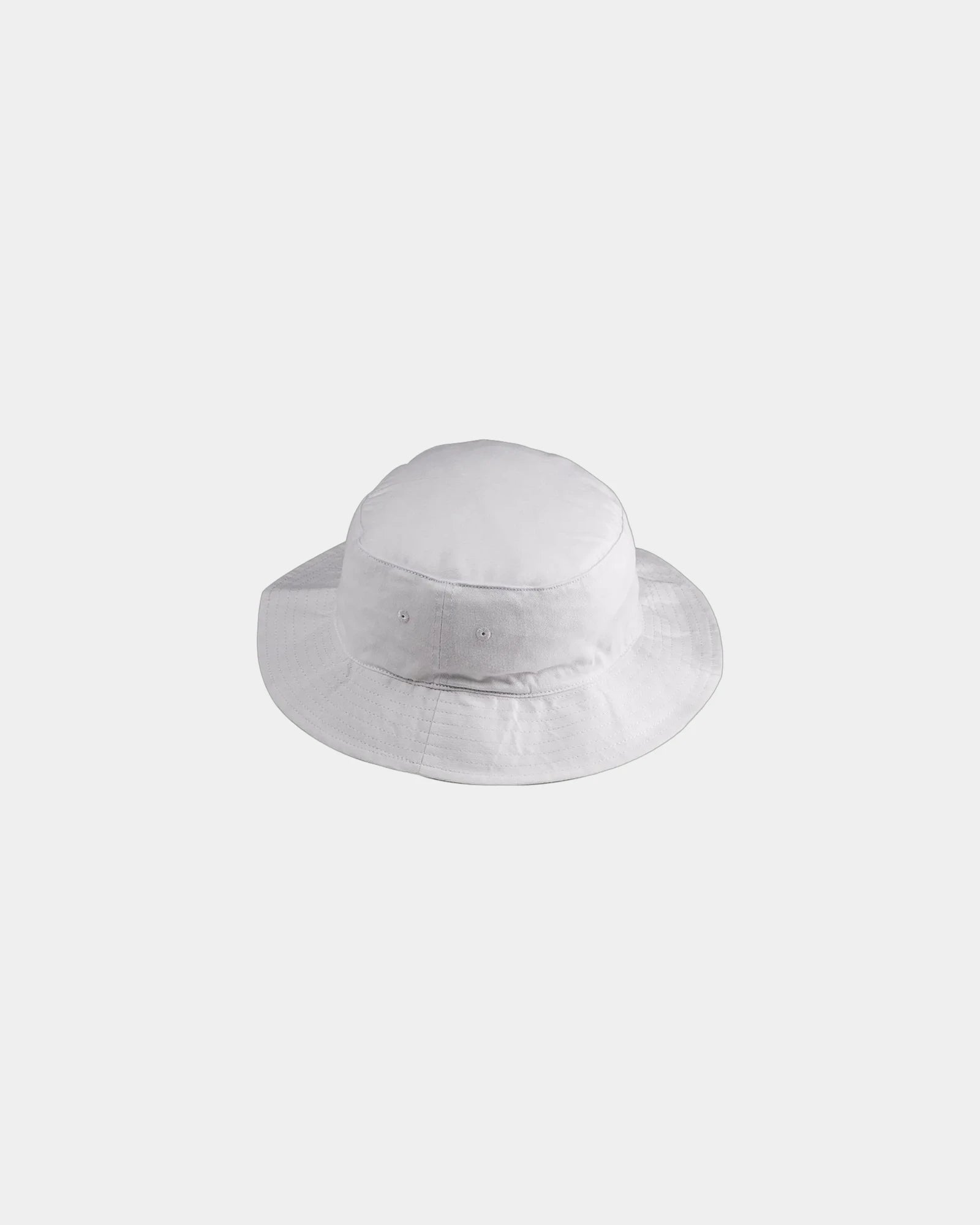 Custom cotton twill crusher bucket hat with eyelets - White