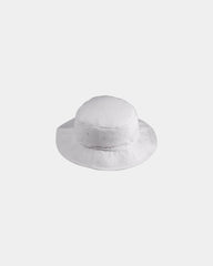Custom cotton twill crusher bucket hat with eyelets - White