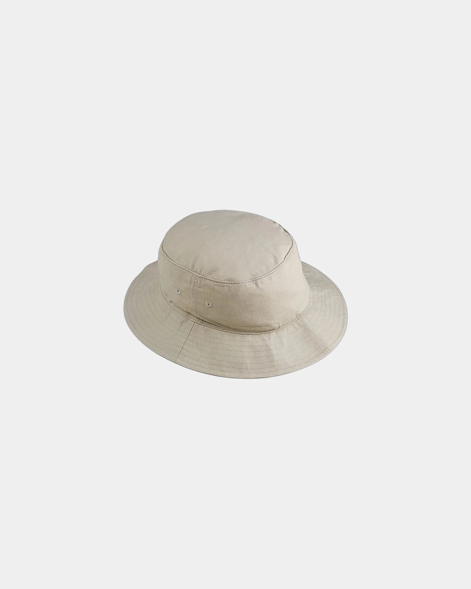 Custom cotton twill crusher bucket hat with eyelets - Stone