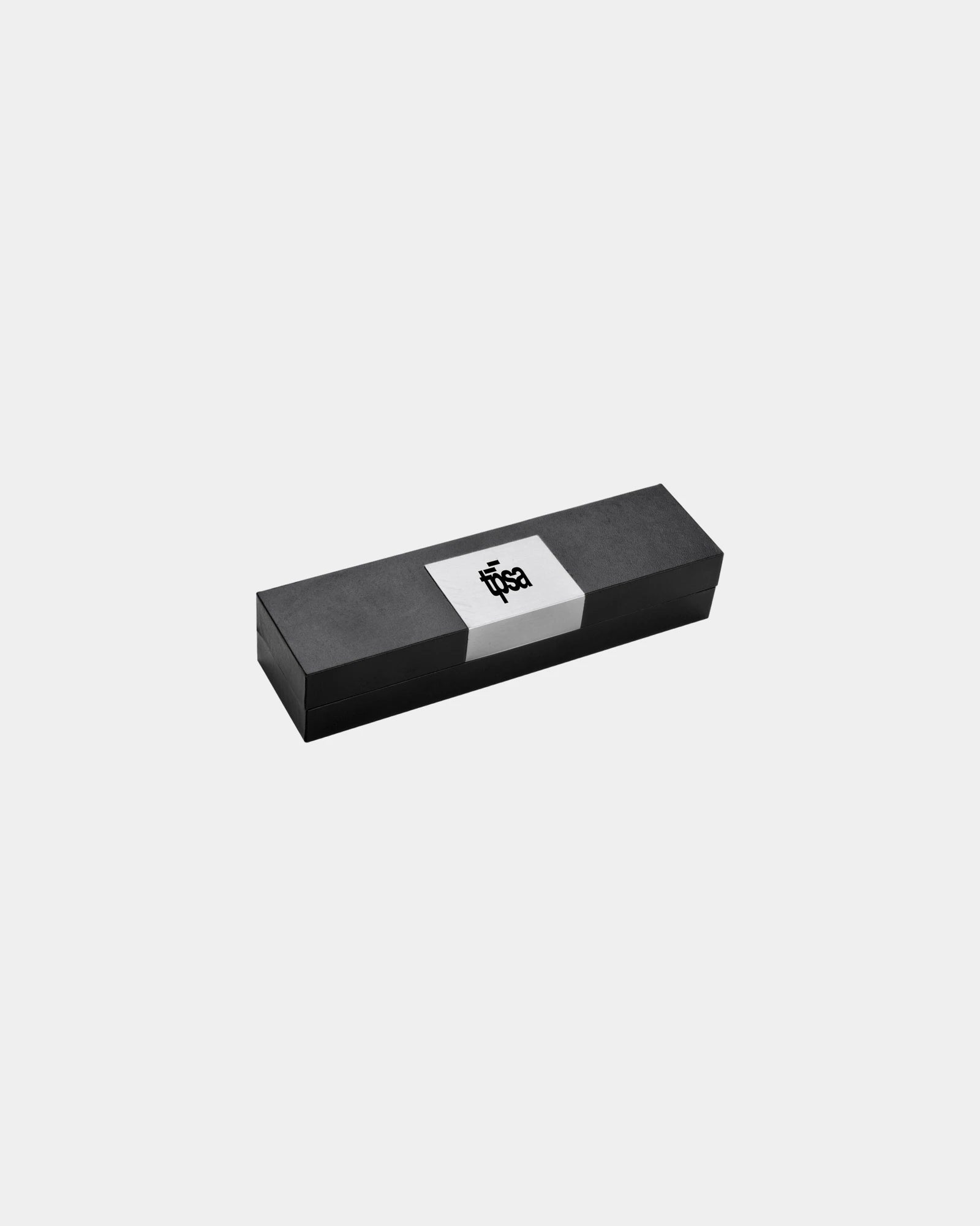 Custom cardboard pen gift box with metal plate insert - Black