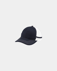 Custom cotton twill Port Authority snapback trucker cap - Rich Navy/ Rich Navy/ White
