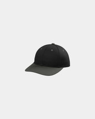 Custom cotton twill Port Authority snapback cap - Black/ Grey Steel