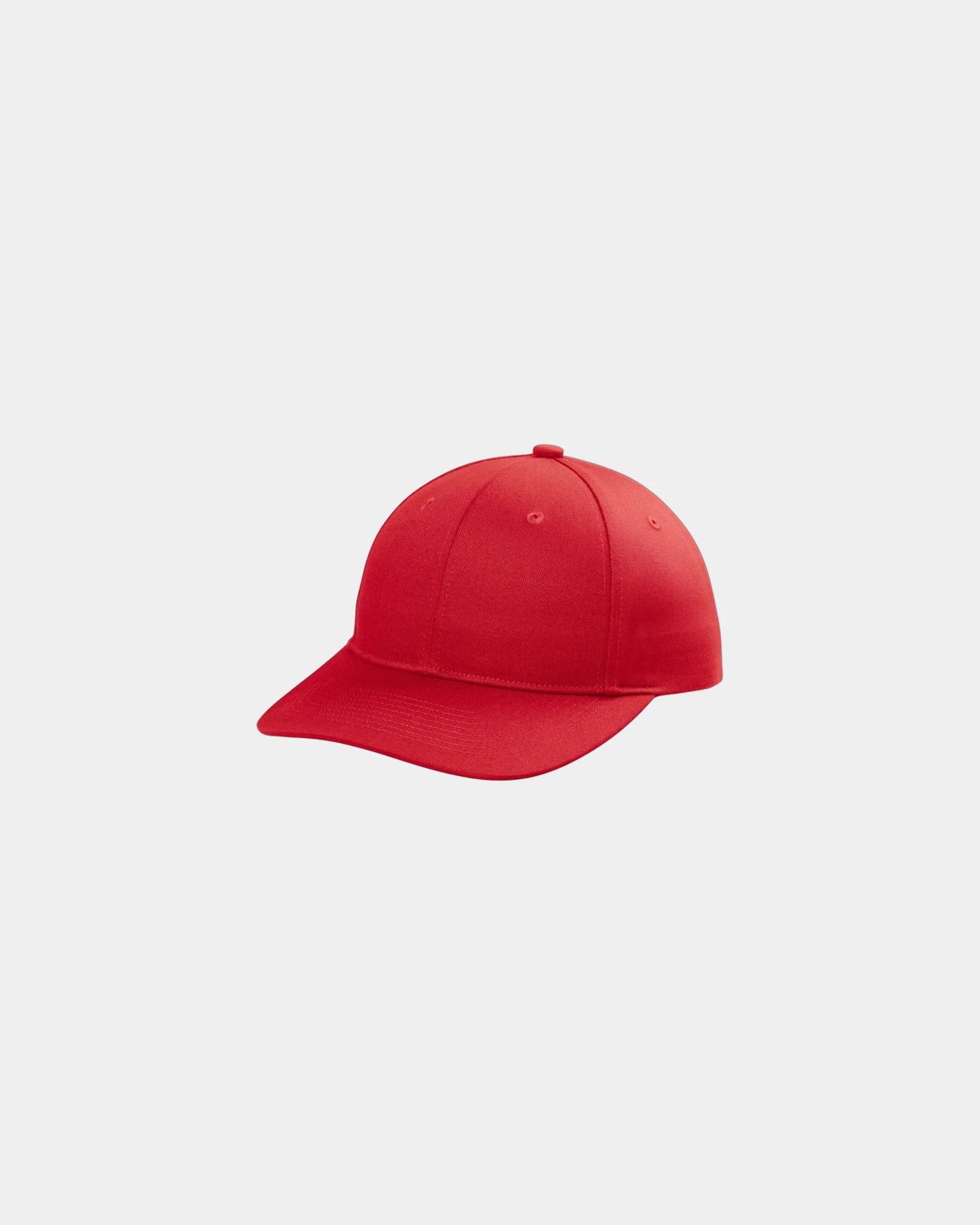 Custom cotton twill Port Authority snapback cap - True Red