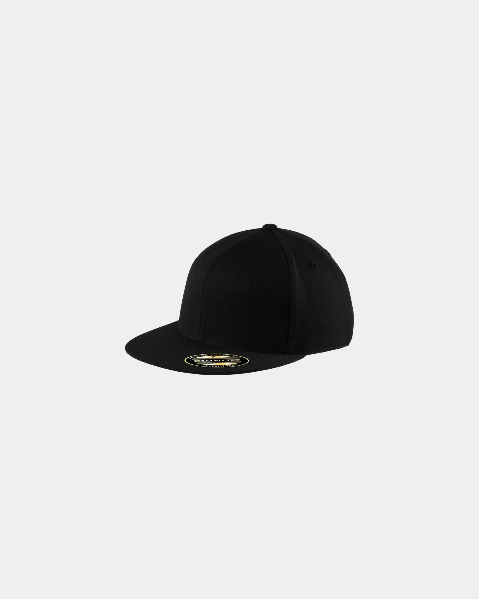 Custom flat bill cap Port Authority Flexfit 210 - Black