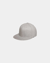 Custom flat bill cap Port Authority Flexfit 210 - Heather Grey