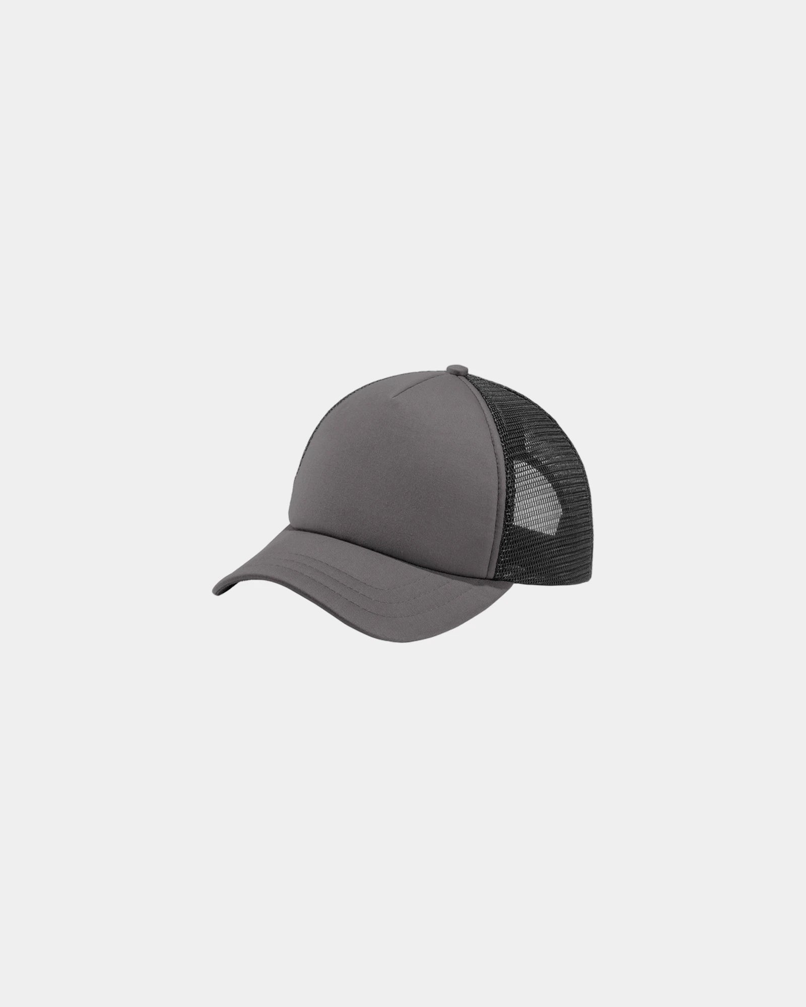 Custom twill foam Port Authority 5-Panel Trucker Cap - Charcoal/ Black