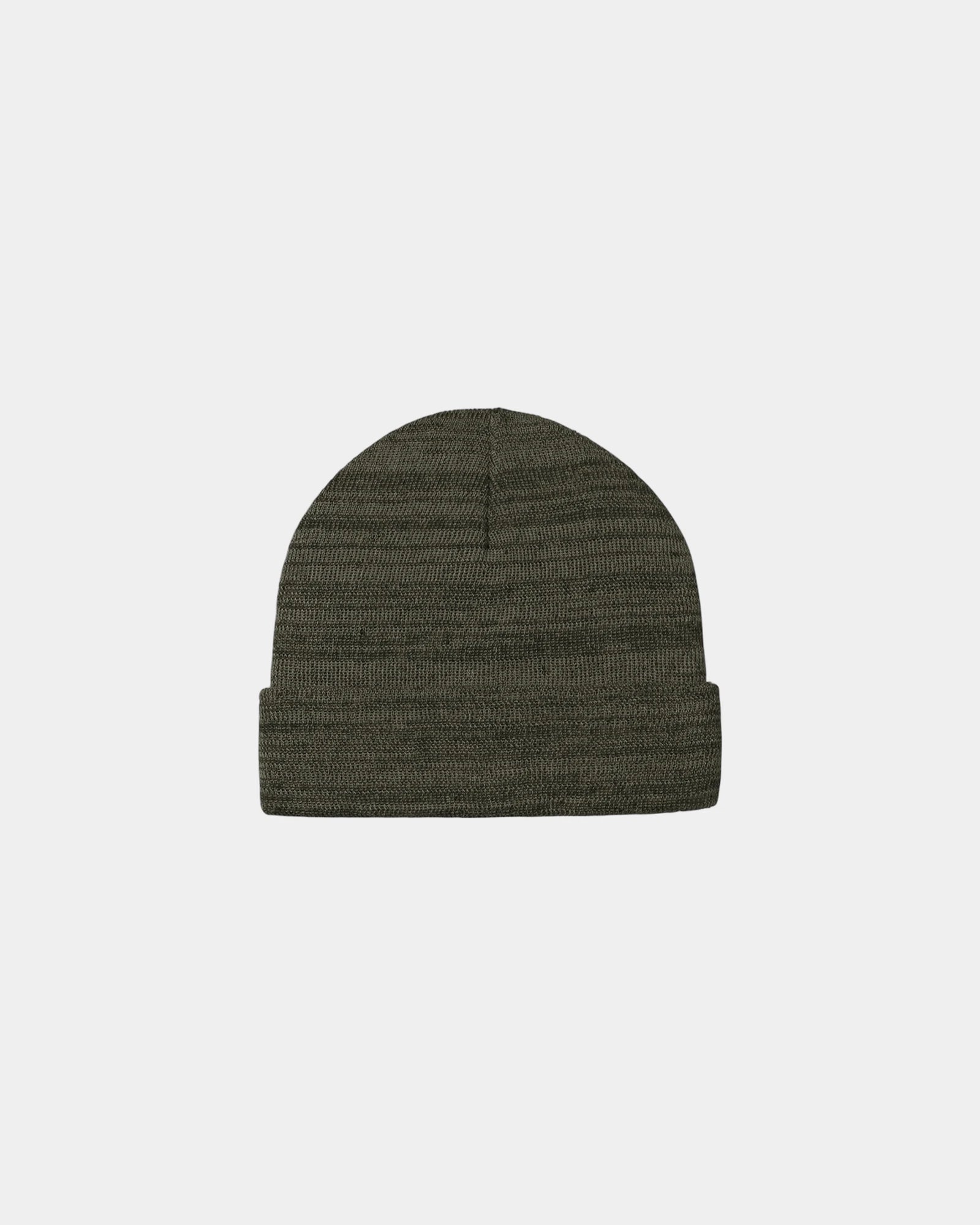 Custom knit cuff beanie Port Authority acrylic hat - Olive Green Heather