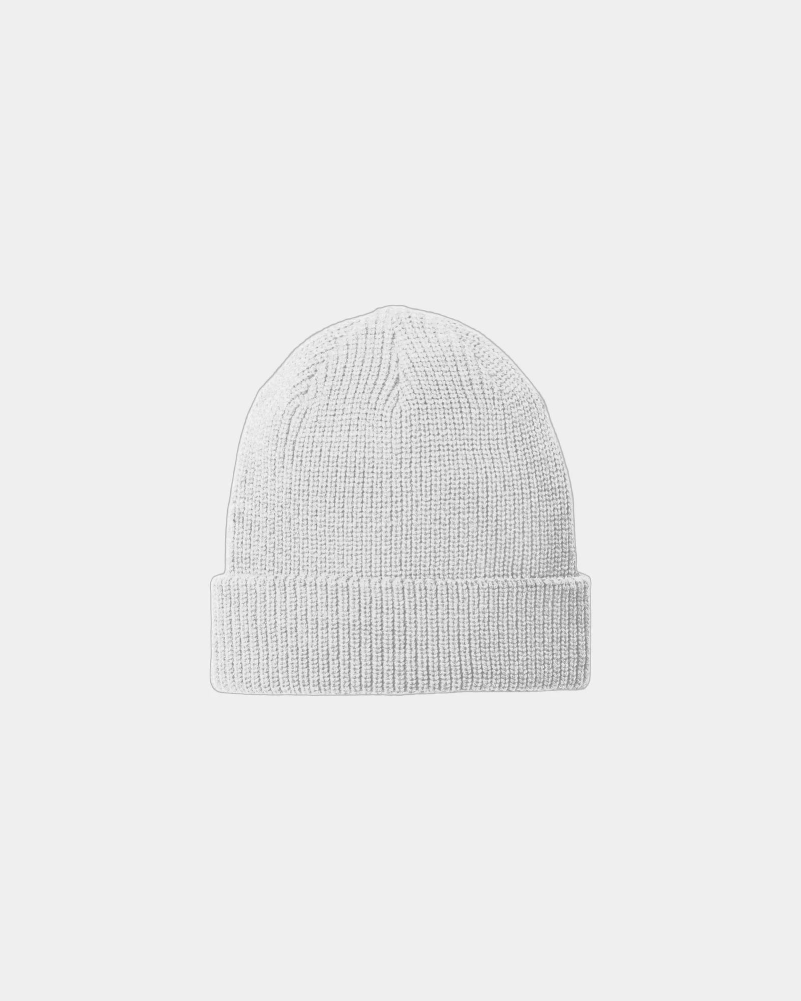 Custom chunky knit beanie Port Authority wide cuff - Silver Heather