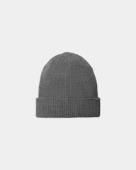 Custom chunky knit beanie Port Authority wide cuff - Grey Smoke Heather