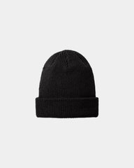 Custom chunky knit beanie Port Authority wide cuff - Deep Black