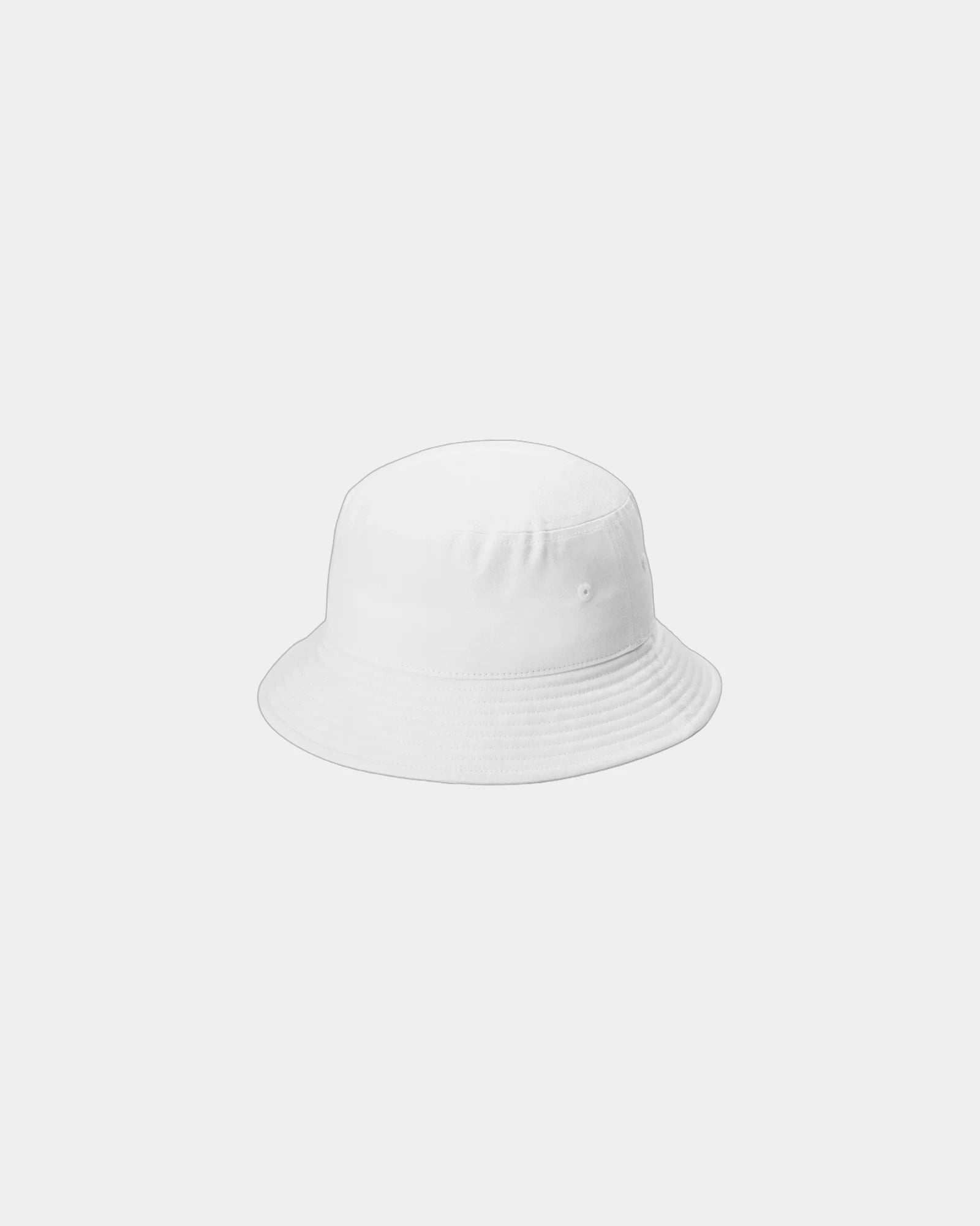 Custom cotton twill Port Authority bucket hat - White