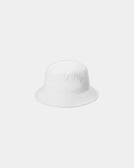 Custom cotton twill Port Authority bucket hat - White