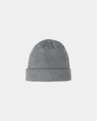 Custom acrylic Port Authority cuffed beanie hat - Gusty Grey