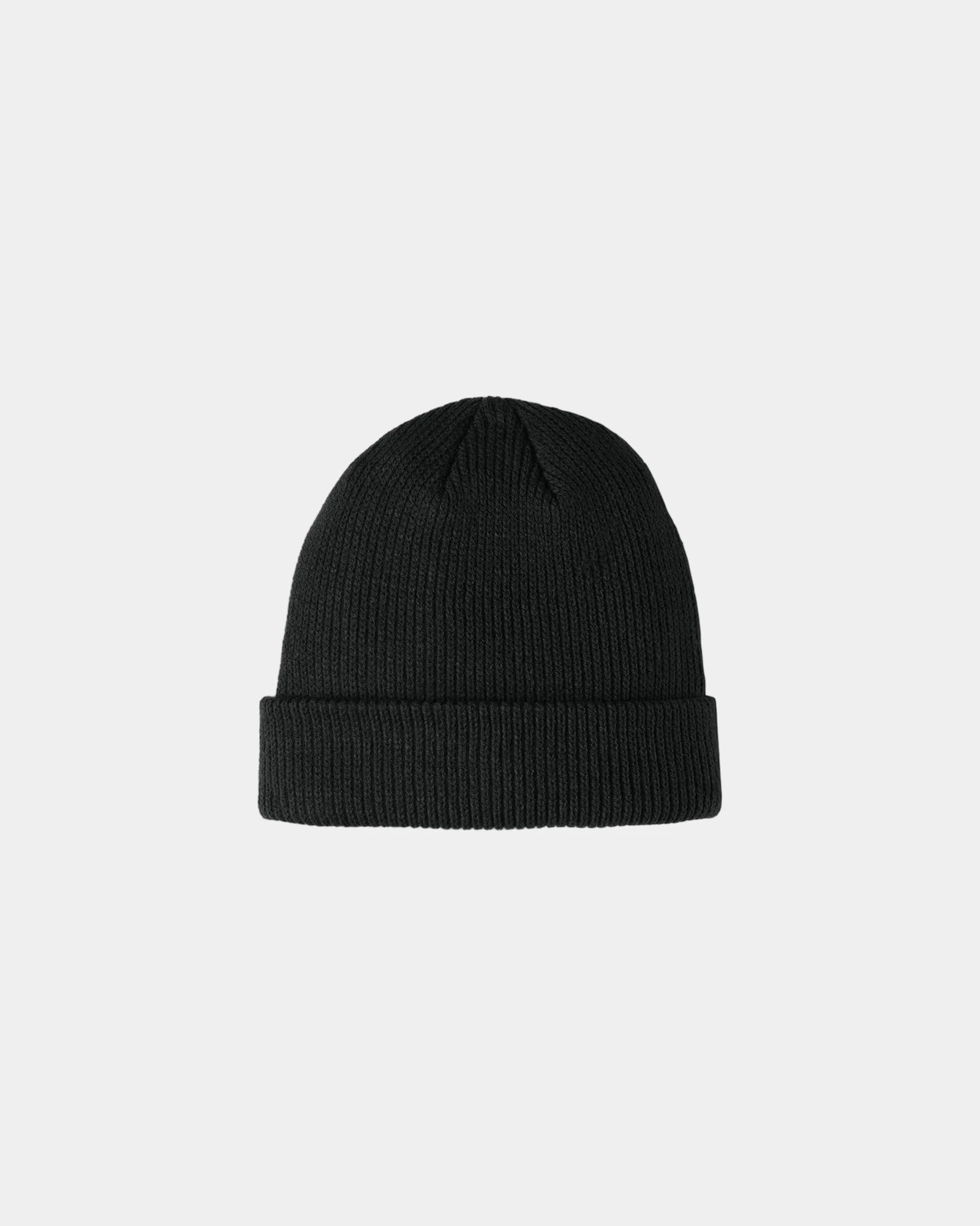 Custom acrylic Port Authority cuffed beanie hat - Deep Black