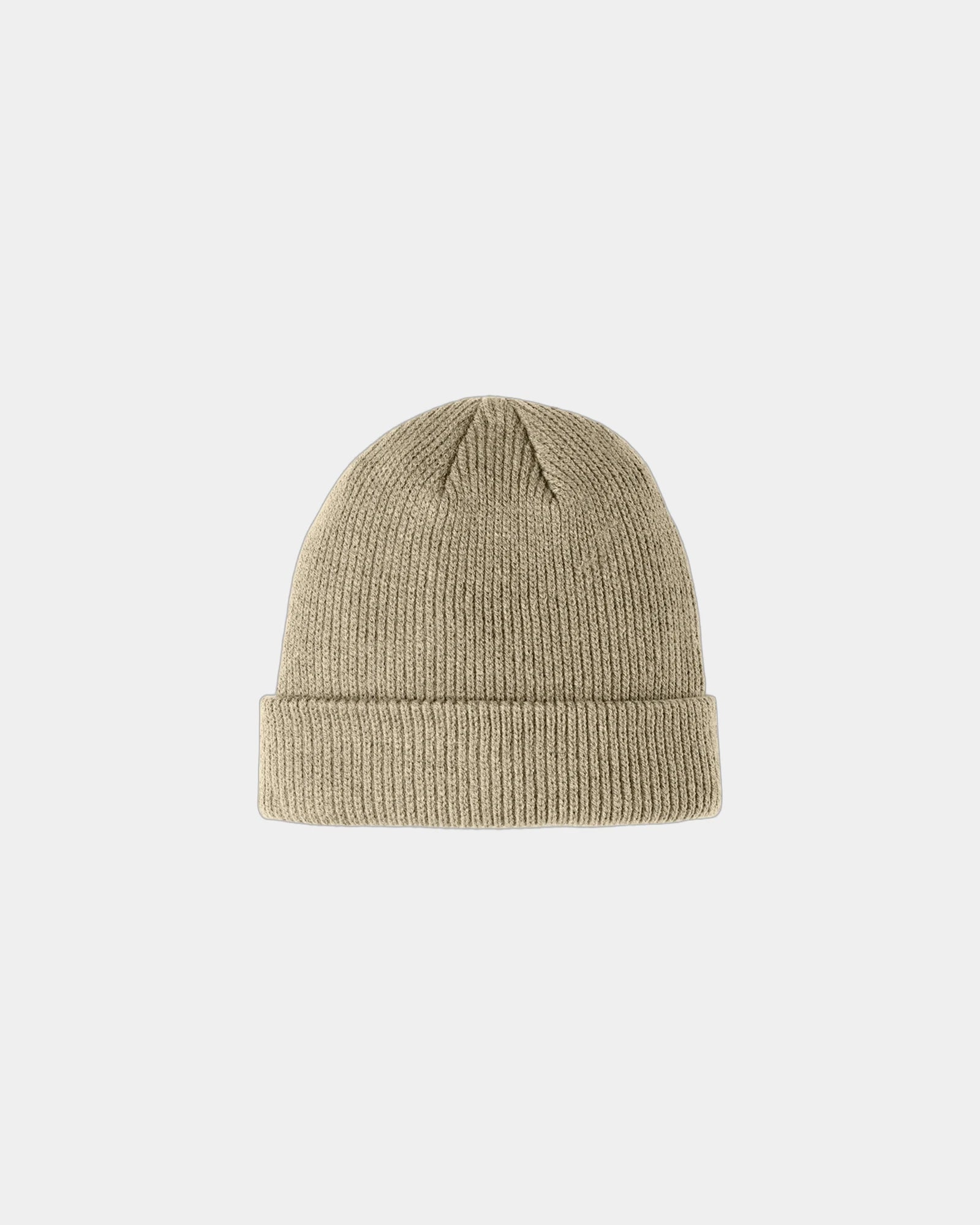 Custom acrylic Port Authority cuffed beanie hat - Khaki