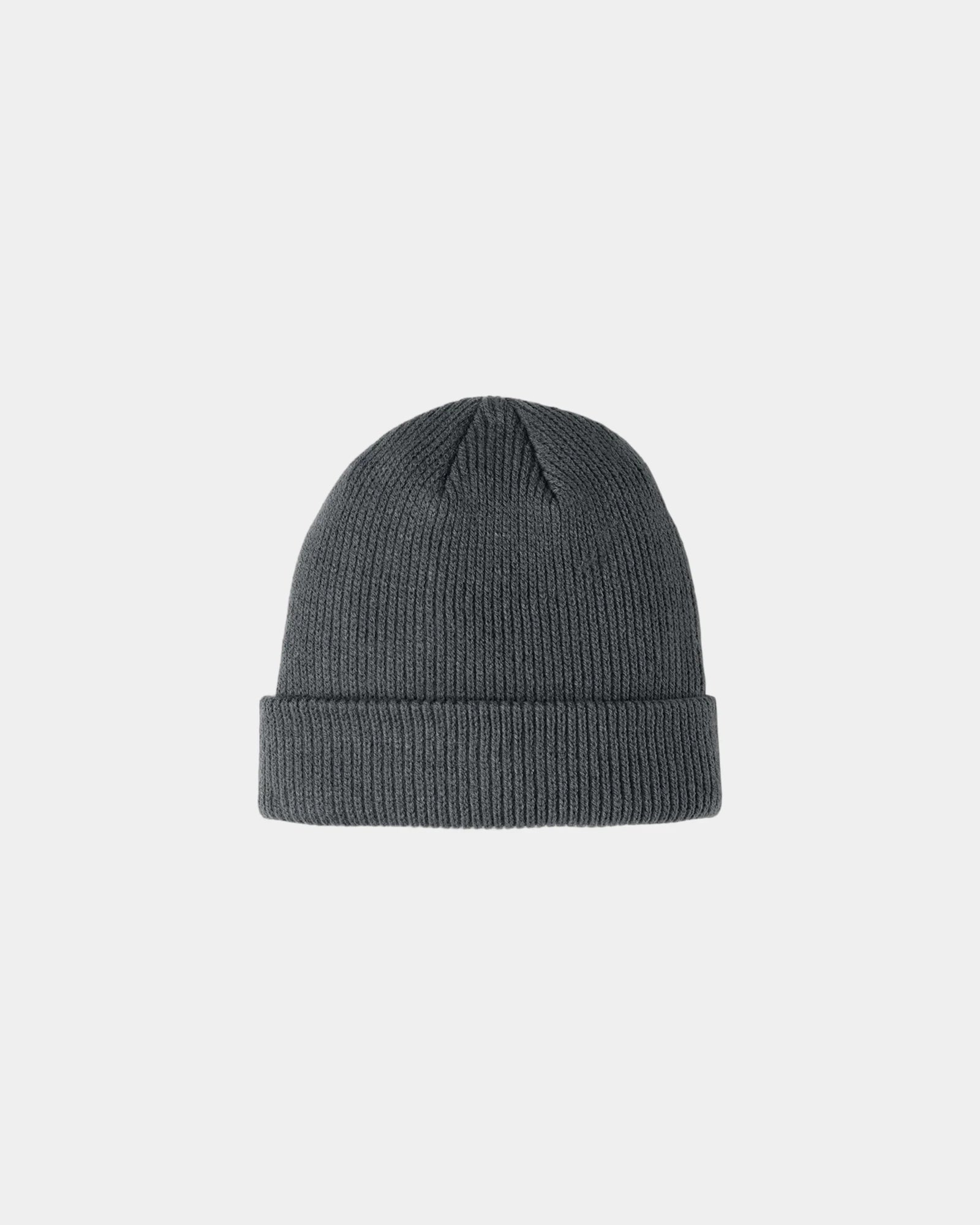 Custom acrylic Port Authority cuffed beanie hat - Storm Grey