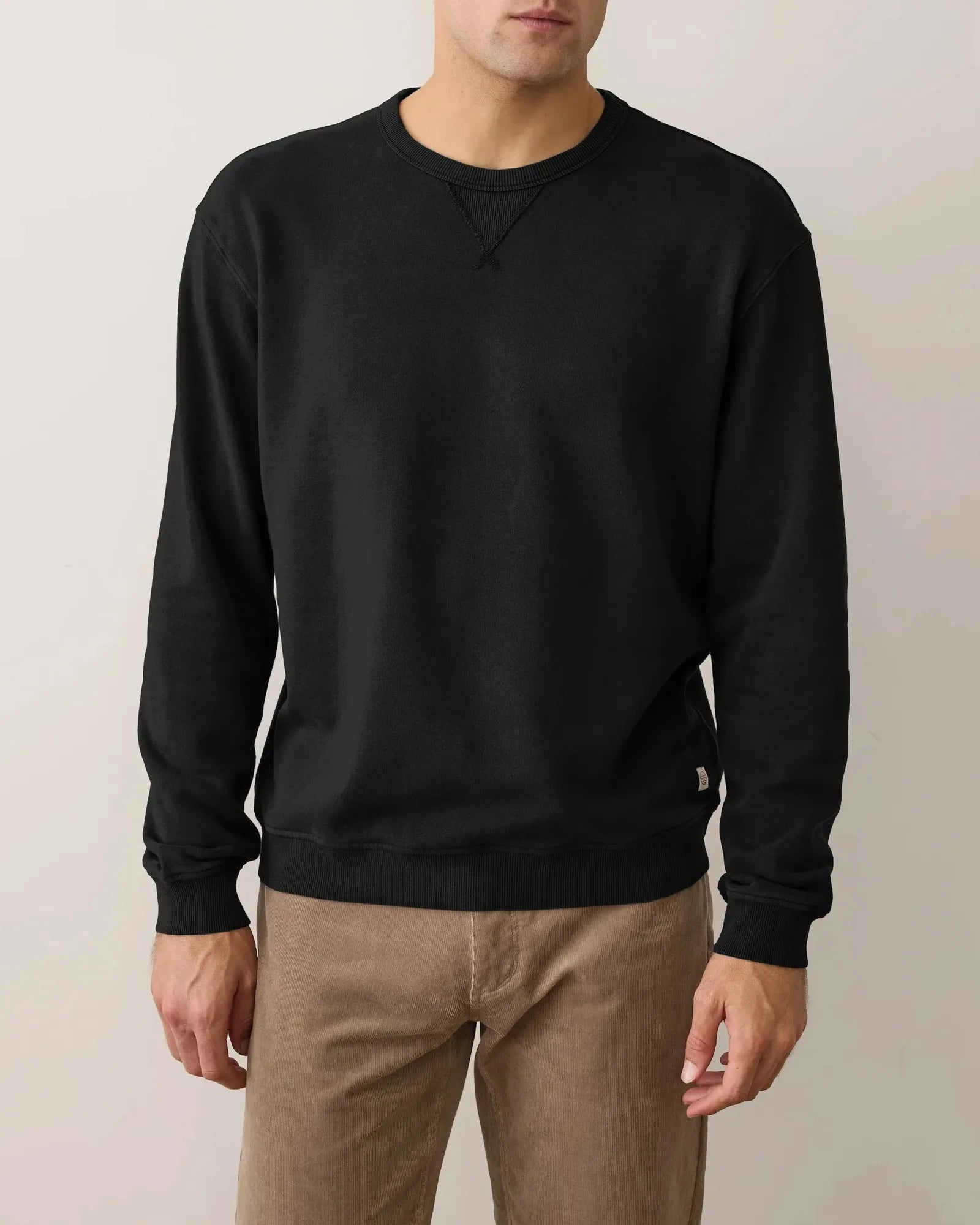 Custom Marine Layer men's Cloud 9 fleece crewneck - Heather Grey
