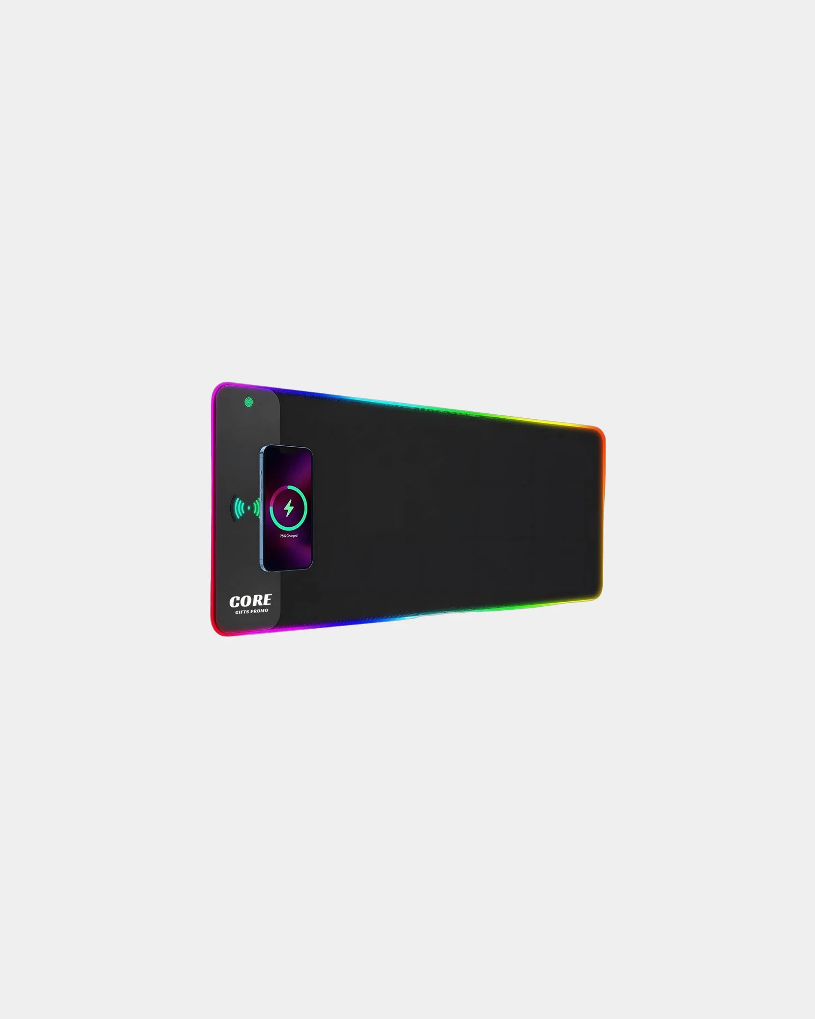 Custom RGB wireless charging gaming mouse pad 15W - Black