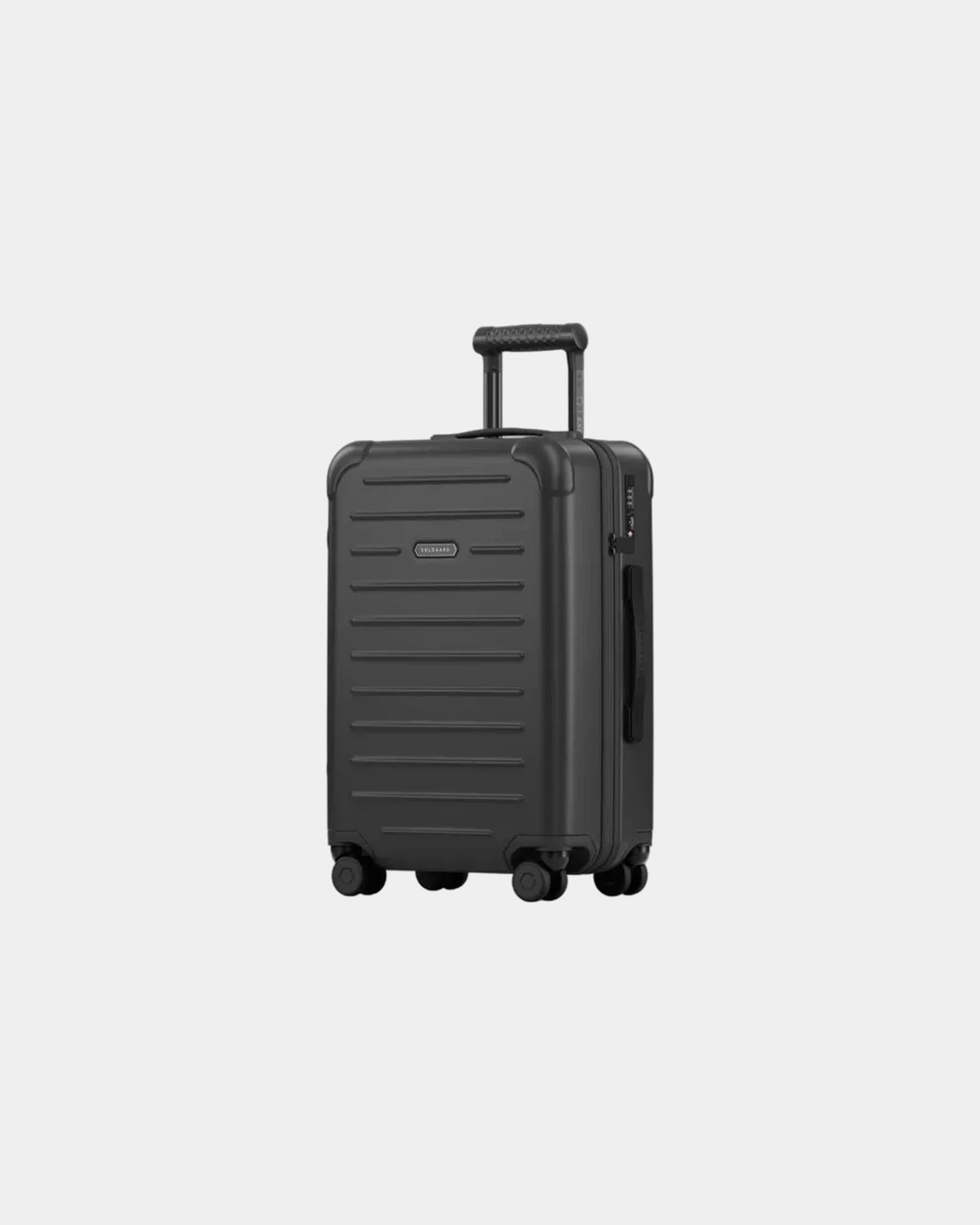Custom polycarbonate carry-on luggage with USB port - Baltic Black
