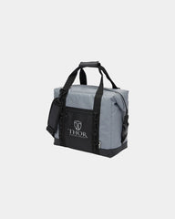 Custom waterproof 24-can cooler with shoulder strap - Gray