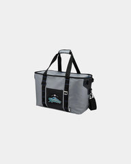 Custom waterproof 48-can hinge cooler with shoulder strap - Gray