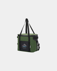 Custom waterproof 12-can hinge cooler with shoulder strap - Forest Green