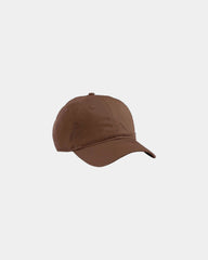 Custom organic cotton twill unstructured baseball hat - Brown