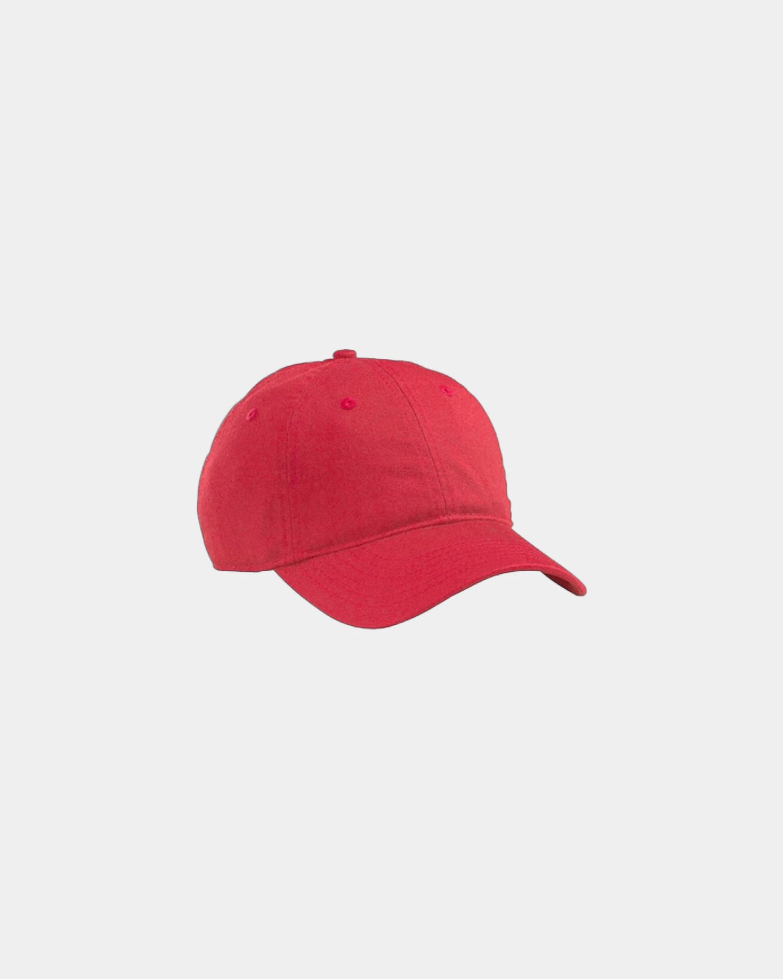 Custom organic cotton twill unstructured baseball hat - Red