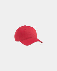 Custom organic cotton twill unstructured baseball hat - Red